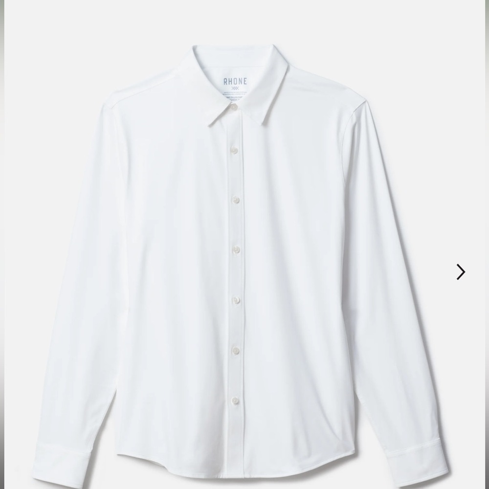 Rhone slim fit commuter shirt- white. NWT